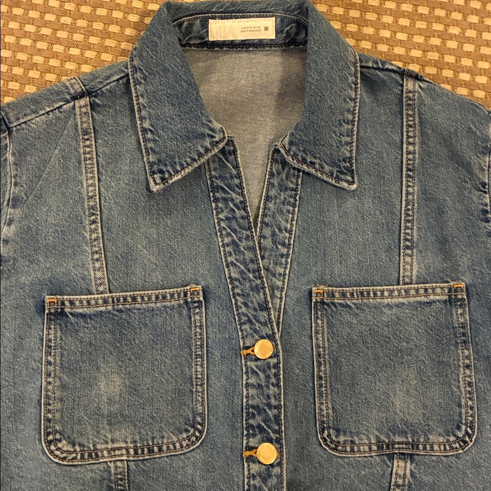 Zara denim top- worn once! - Picture 4 of 8